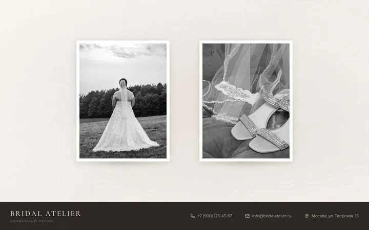 Bridal boutique website built with AI Marcus &mdash; wedding dress atelier